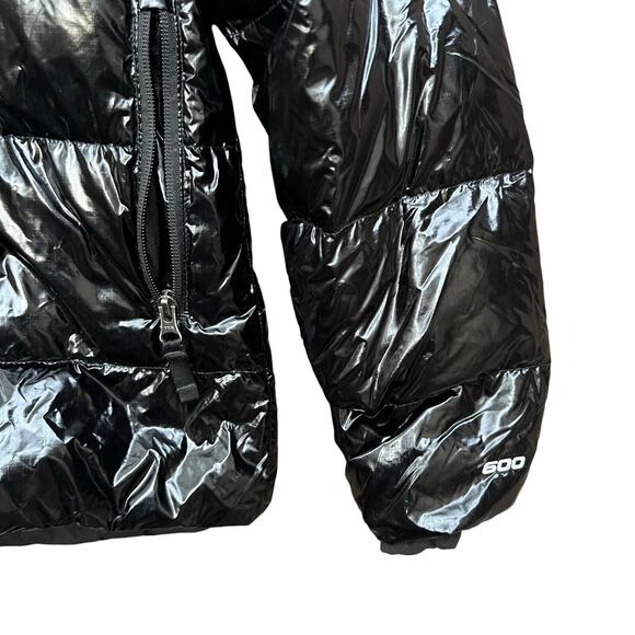 The North Face 600 Down Fill Puffer Black Detachable Hood Jacket Girls Large - Picture 6 of 9